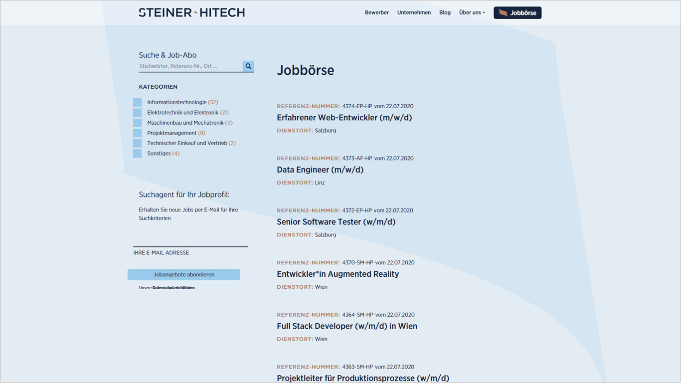 Website Steiner-Hitech