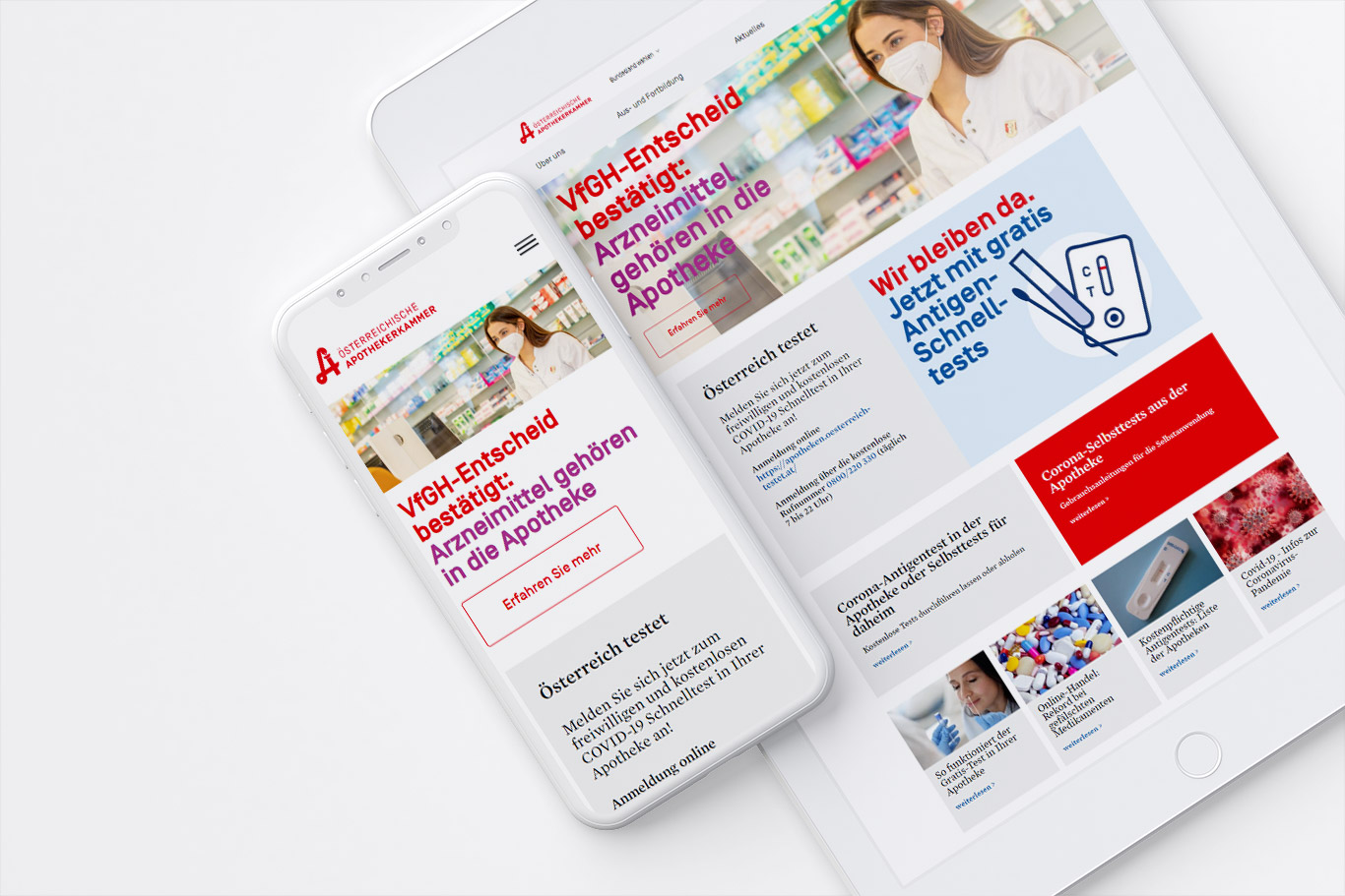 Responsive Webdesign: Österreichische Apothekerkammer