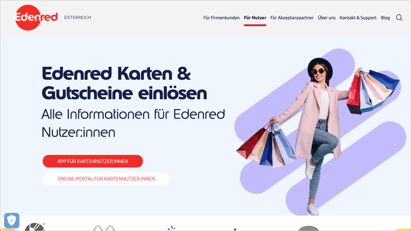 Screenshot Website Edenred