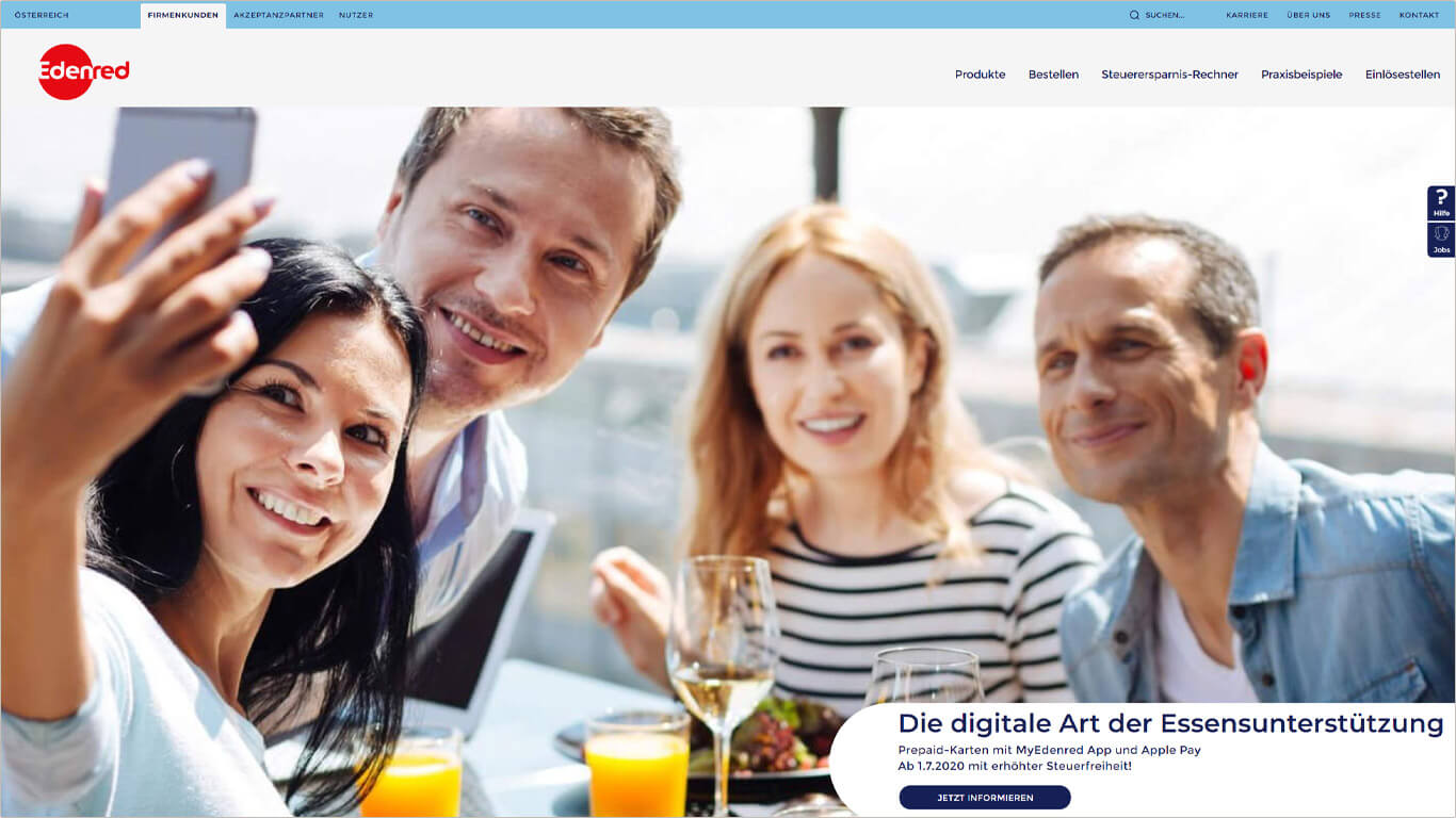 Website Edenred Website Edenred Startseite
