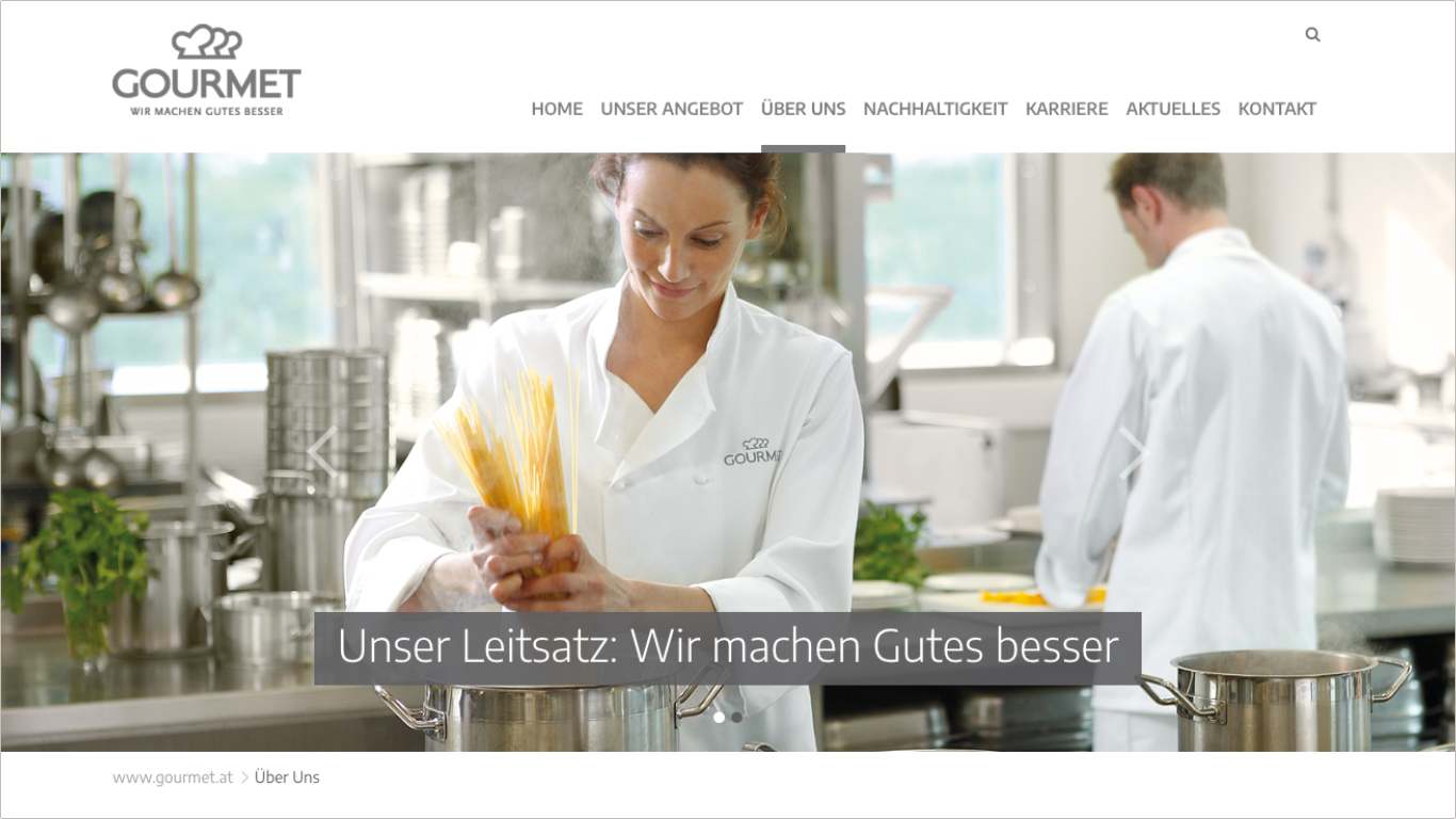 TYPO3 CMS Implementierung für GOURMET