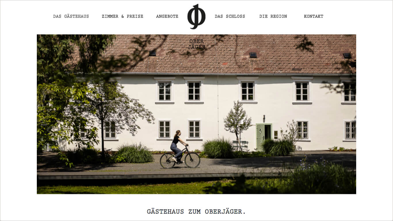 Website Oberjäger Gästehaus Schlosspark Lackenbach Startseite