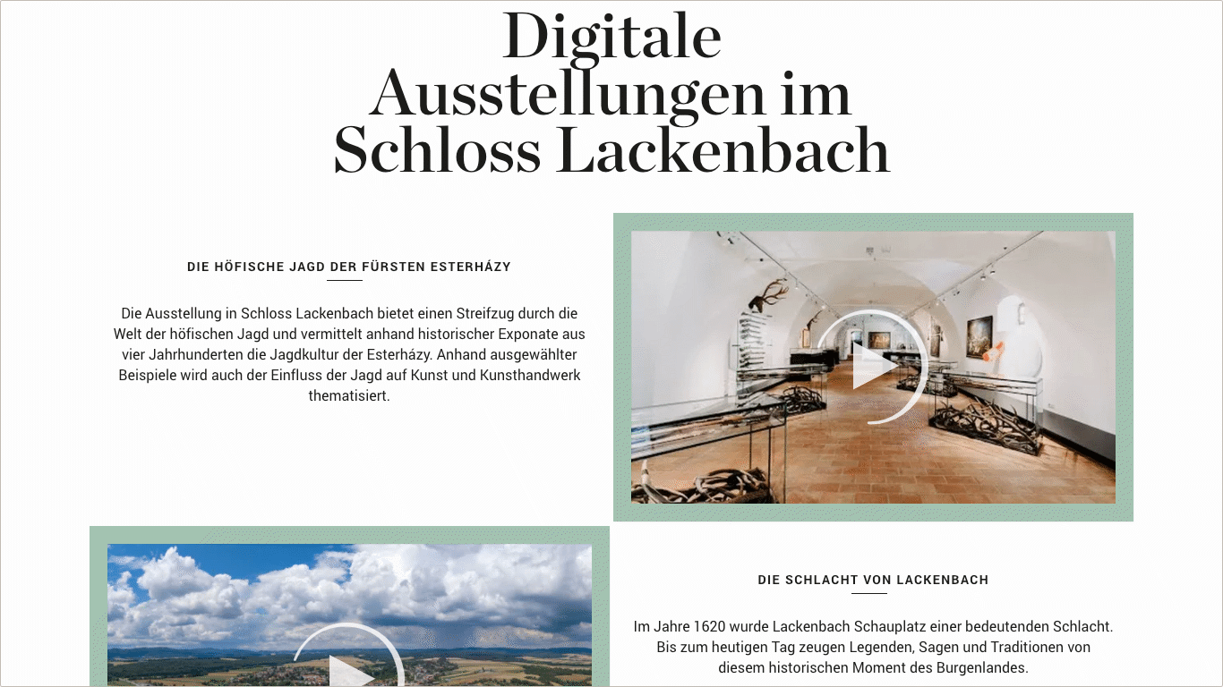 Landingpage für Videothemen