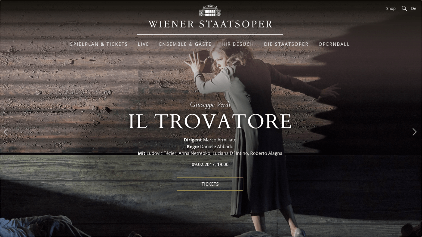 Website Wiener Staatsoper
