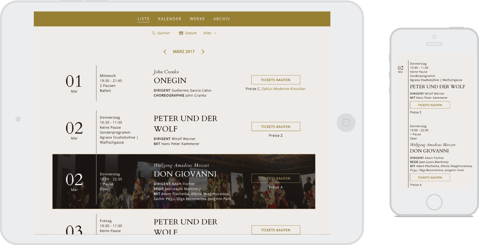 Responsive Website Wiener Staatsoper