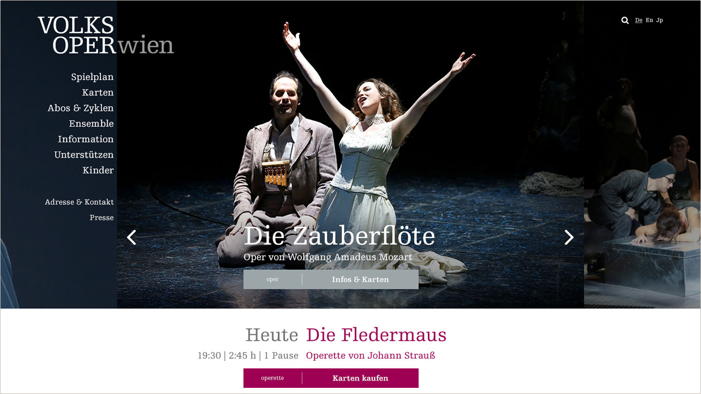 Website Volksoper Wien