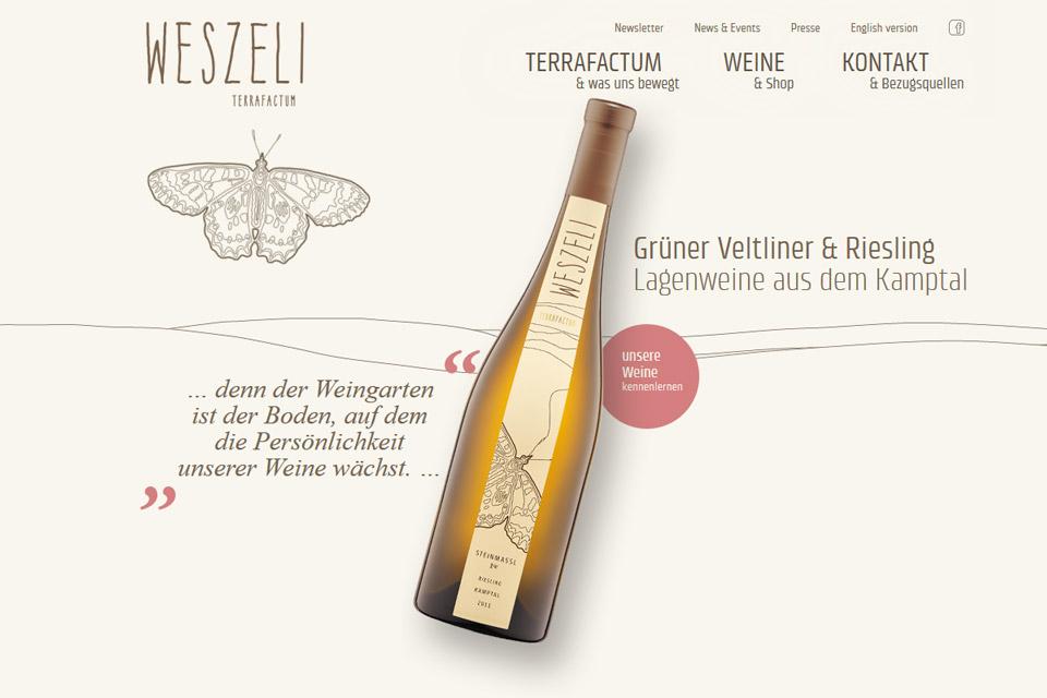 Website Weingut Weszeli